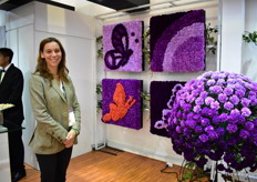 Monica Useche, Colombian carnation farm of Suntory; Florigene Flowers. In Ecuador, Suntory's blue carnations are grown by Florequisa.